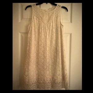 Ivory Lace Boho Dress-Vintage Inspired-Sleeveless